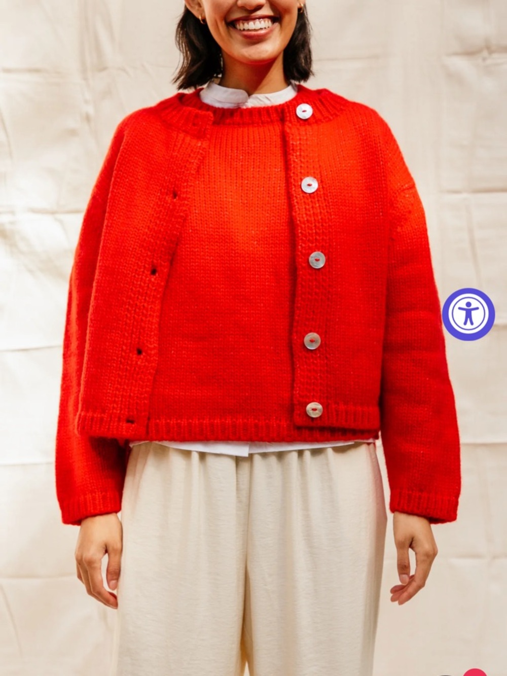 Nikki Chasin Sheba Cardigan Sweater - Habanero